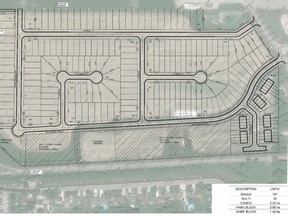 The proposed Blenheim development, for lands located on Marlborough Street North and Nazarene Road, includes single-detached, rowhouse/townhouse and apartment dwellings. (Handout)