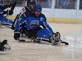 The 2022 Canadian Para Ice Hockey Championships take place at the Leduc Rec Centre, May 20 to 22. Team Alberta (pictured above) is going for its fifth Canadian title in a row. (Wheelchair Sports Alberta)