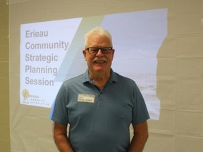 Leo Heuvelmans, chair of the Erieau Community Association, is confident some positive outcomes will result through the development of a strategic plan for the lakeside community. PHOTO Ellwood Shreve/Chatham Daily News