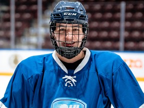 Tyson Rismond of the Sudbury Nickel Capitals U16 AAA hockey club.