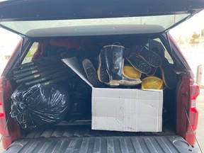 Lamont County Emergency Services filled a truck with protective equipment for Ukraine
Humanitarian aid. Photo supplied.