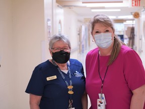 Volunteer Janice Caron (left) and Gail Gloster, the chair of the BCHS Volunteer Association. Submitted