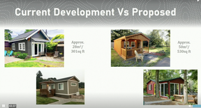 Examples of how the developer will upgrade condos at Kawtikh Retreat and Campground. Chart via Strathcona County Live Stream