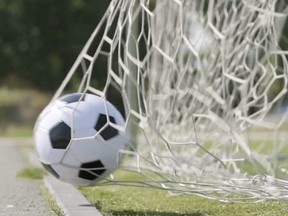 Football - ball in the net