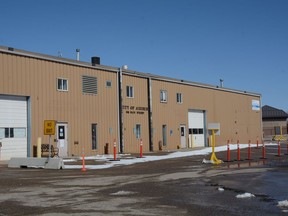 The former fire hall on Main Street, which will be the future location of the City's new library and multi-use facility. Photo by Riley Cassidy/The Airdrie Echo/Postmedia Network Inc.