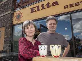 Lana Ossipova and her husband Victor Koletchko run Elita Restaurant, where Lana also sells hand made crafts to raise money for people who are suffering during the war in the Ukraine. photo by Pam Doyle/www.pamdoylephoto.com