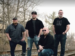 Smokin' Buddha members Brad Thompson, left, Derek Davidson, Jim Brownlee and Aaron Beals will play a show April 23 in Madoc to benefit local charities.