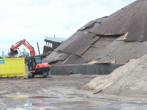 Prince Edward County council voted to replace the destroyed sand dome at County Road 19 and County Road 2 with a membrane-covered structure with concrete foundation walls. The domw was lifted off its foundation and destroyed during a wind storm in November 2020. BRUCE BELL
