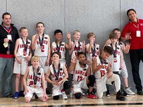 The Brantford CYO Boys Basketball under-10 team recently captured bronze at the OBA championships.