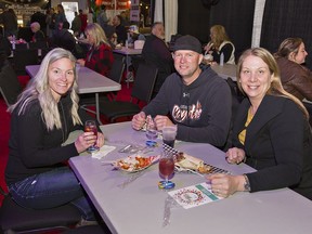Tara Beal (left) of Burford, and her husband Chris treated their friend Jen Schmidtz to a birthday celebration at Eat & Drink Norfolk on Saturday April 9, 2022 at the Norfolk County Fairgrounds in Simcoe, Ontario.
