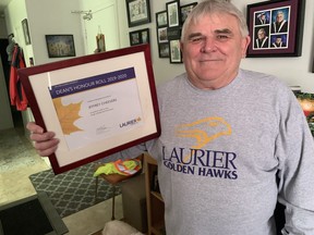 Jeff Cheevers, 73, a recent graduate of Laurier Brantford, was named to the Dean's Honour List  in his final year of university. VINCENT BALL