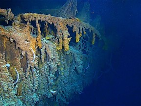 A 2019 photo courtesy of Atlantic Productions shows an image of the side of RMS Titanic, which rests 3,810 metres below the Atlantic Ocean. Columnist Rick Gamble warns that spiritual icebergs can still send your faith to the bottom.