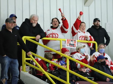 Dozens of Pembroke fans made the trip to Brockville to cheer on the Lumber Kings in game seven of the quarter-final series.
Tim Ruhnke/The Recorder and Times/Postmedia Network