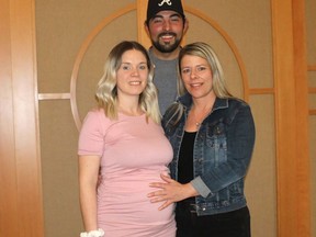 Jen Kobylka (left) has a special relationship with Michelle Heinhuis and her partner Brandon Babkirk, acting as a surrogate to give birth to their child, who is due the third week of August. Ellwood Shreve/Postmedia