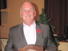 Tim Mifflin, who passed away on Friday, is seen here after being named Mr. Goodfellow 2014 by the Chatham Goodfellows.  Postmedia file photo