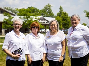 Volunteers have been an important part of the Huron Country Playhouse's success for 50 years, and that tradition continues this year. Pictured from left are volunteers Mary Brown, Chantal Thiel, Sharon Mears and Becky McFadden. Handout