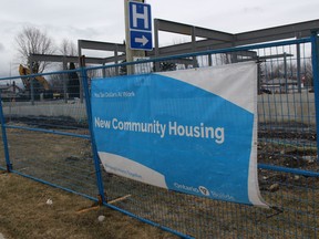 The new housing complex is starting to take shape, at the southwest corner of McConnell Ave. and Ninth St. in Cornwall. The nearly $19 million development will have 77 units. Photo on Friday, April 1, 2022, in Cornwall Ontario.Todd Hambleton/Standard-Freeholder/Postmedia Network
