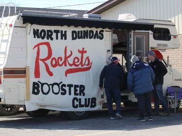 The booster club trailer outside the arena. Photo on Saturday, April 2, 2022, in Chesterville, Ontario.Todd Hambleton/Standard-Freeholder/Postmedia Network