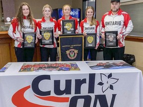 U-18 Women's Provincial Curling champions Team Acres Team Acres, skipped by Emma Acres, won the 2022 Ontario Curling Association's U-18 Women's Provincial Curling Championship April 3 at the Royal Kingston Curling Club. Pictured above (l-r) are Emma Acres – Skip, Ava Acres – Vice, Liana Flanagan – Second, Mya Sharpe – First, and Phil Mainville – coach. (Supplied photo/Team Acres)