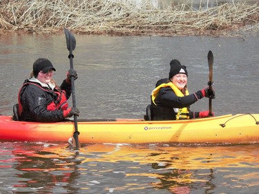 Participants during the 2022 Raisin River Canoe Race on Sunday April 10, 2022 in South Stormont, Ont. Shawna O'Neill/Cornwall Standard-Freeholder/Postmedia Network