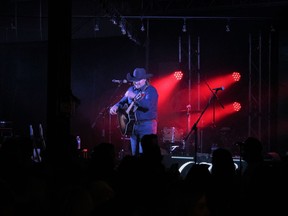 CJ Sargent plays to the Lions Event Centre crowd as one of the opening acts for the Gord Bamford concert April 8. Patrick Gibson/Cochrane Times