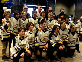 The Bouchier U13AA Junior Oil Barons prepare to travel to Quebec for the Quebec International Pee-Wee Hockey Tournament. Laura Beamish/Fort McMurray Today/Postmedia Network
