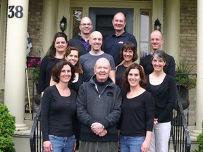 Judge Jim Donnelly standing front row with his 10 children. Courtesy Teresa Donnelly.