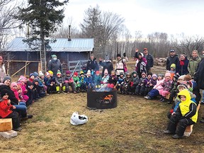 Photo supplied
Kindergarten students at Ecole Saint-Joseph in Blind River had many memorable moments at the sugar shack last week. They took part in a school outing to Lot 10 Farms in Blind River to better understand the maple syrup making process. What an amazing and delicious experience.