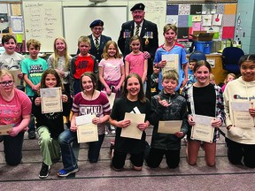 The Nanton Legion recently announced the A.B. Community School students who won prizes from the Legion's annual literacy and poster contest.