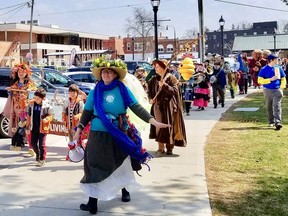 About 200 people took part in the Earth Day parade in 2022. (Sun Times files)