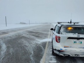 While parts of Manitoba were hit with up to 80 centimetres of snow earlier this month, law enforcement officials said the storm resulted in far fewer emergency calls for motor vehicle collisions than anticipated. File photo.