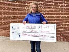 Kathryn Jennings of Pembroke was the winner of the Pembroke Regional Hospital Foundation's Catch the Ace Week 36 draw, taking home $9,629.