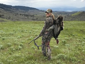Erin Braun of Danner Footwear and a nice spring wild turkey she harvested. Submitted photo
