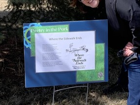 Beaumont Library program assistant Meghan LeBlanc has created Poetry in the Park, a series of 20 poems at Four Seasons Park. (Beaumont Library)