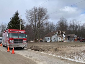 A March 27 home explosion on Trillium Drive in Southwest Middlesex has been deemed an arson. (Photo: Southwest Middlesex fire department)