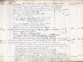 A page from the diary of William Thompson, a Perth County man who farmed in the former South Easthope Township in the mid-1800s.

Stratford-Perth Archives