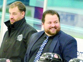 Kyle Brick (right) and his trusted assistant, Craig MacDonald. SAULT THIS WEEK FILE PHOTO