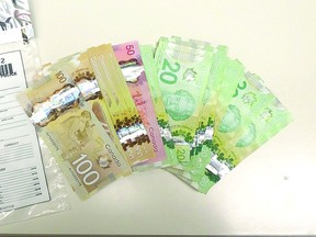 Money seized by OPP in the Sault.