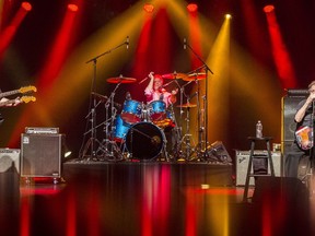 The Stampeders - Rich Dodson (left, guitar, vocals), Kim Berly (drums, vocals) and Ronnie King (bass, vocals) - play Laurentian University's Fraser Auditorium on May 1. ALEX FILIPE