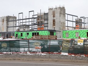 Construction continues on the site of Extendicare's long-term care home on Algonquin Road in Sudbury, Ont.