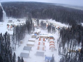 An aerial photo of Noront's Esker camp in the Ring of Fire region of the James Bay lowlands. Supplied