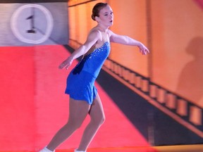 Rachel Toft was one of four Langton Skating Club members skating their 'Farewell Performance' Saturday. (Chris Abbott/Norfolk and Tillsonburg News)