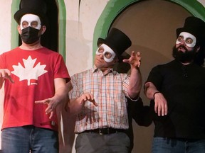 Theatre Tillsonburg was polishing up its production of Mamma Mia during rehearsals last Thursday and will be ready for the May 4 opening night at Otter Valley Playhouse. (Chris Abbott/Norfolk and Tillsonburg News)