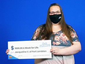 Jacqueline Van Dommelen of Port Lambton won $675,000 through a cash-for-life game. Submitted