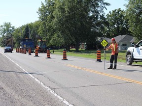 The Municipality of Chatham-Kent has received a $3-million grant from the province to support a rehabilitation of Dufferin Avenue in Wallaceburg. A photo from 2020 shows work on Dufferin west of Wallaceburg. File photo/Postmedia