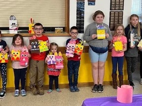 Millet kids were getting ready for Easter with a craft fund raiswer put on by the Lions Club of Millet last weekend. The proceeds from the craft,$250, were donated to the One Accord youth centre in town.
