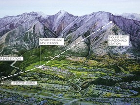 A preliminary sketch of the Stone Creek project proposal to construct and operate a gondola along with a day lodge, trail networks, viewing platforms, suspension bridge and associated utility services. Photo submitted.