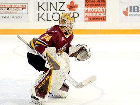 The Timmins Rock made it to Game 7 of the East Division final series this season and they will looking to learn from that experience as their quest for an NOJHL championship resumes in 2022-23. Despite losing a number of key contributors due to age, the Rock should have a solid core around which to build a championship-calibre squad, including goalie Gavin McCarthy. THOMAS PERRY/THE DAILY PRESS