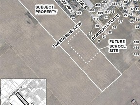A site plan for a new Catholic elementary school and child care centre in south Chatham will come before municipal council on Monday. (Handout)