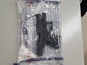 North Bay police seized this handgun and drugs in an incident Thursday morning.
Submitted Photo